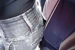 Blonde aunt in skin dominates young guy with masturbating dick